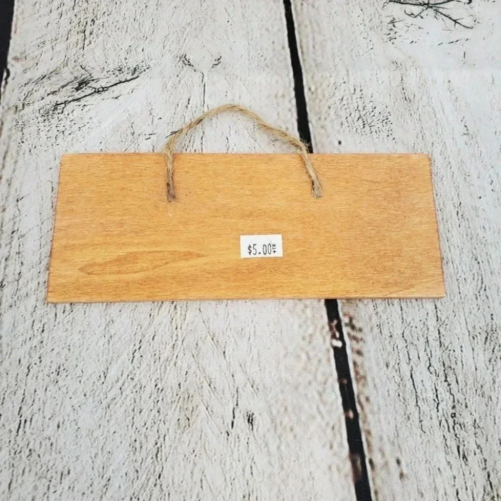 Firefighter Love 3x7in Wood Sign